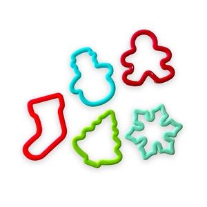 Holiday Home Snowman Stocking Tree Snowflake Gingerbread Man Cookie Cutter Set